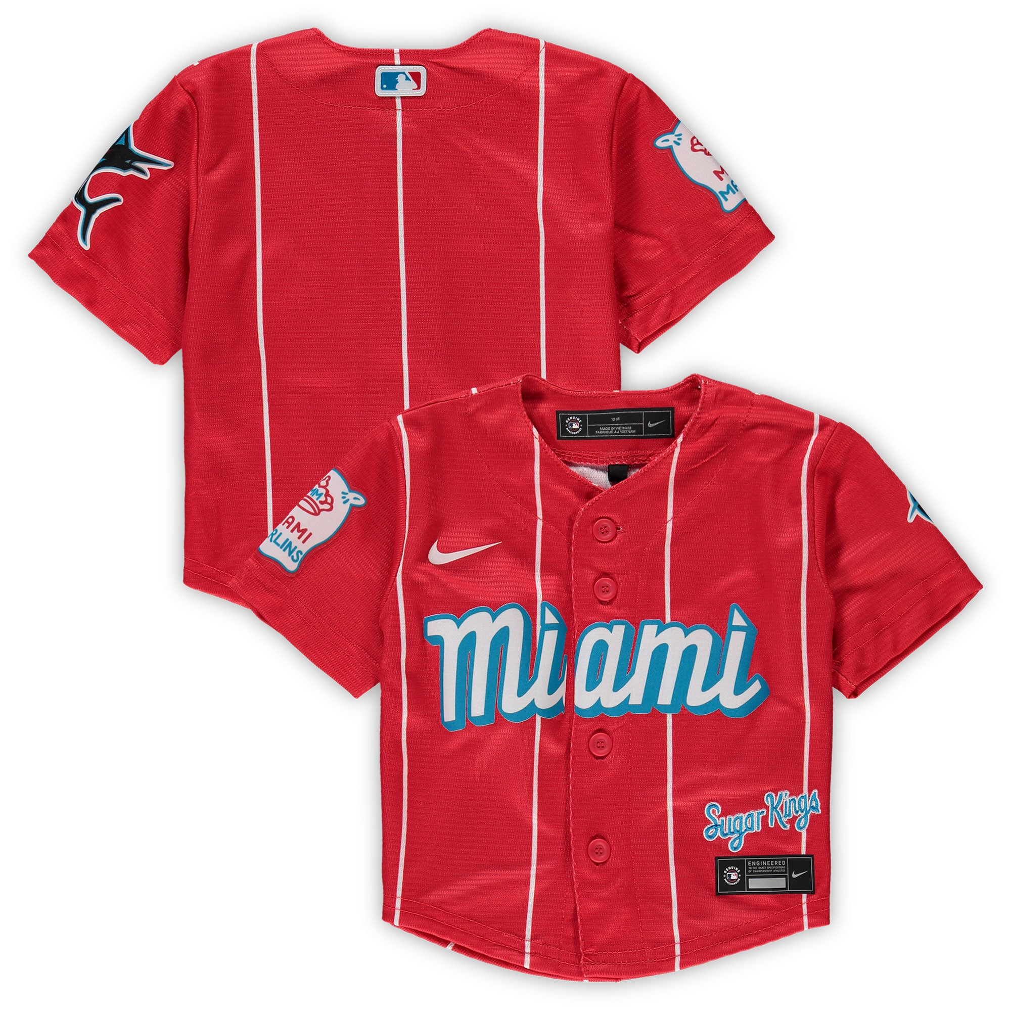 Miami Marlins Infant 2021 Mlb City Connect Replica Jersey - Red