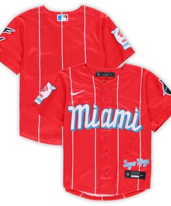 Miami Marlins Preschool 2021 Mlb City Connect Replica Team Jersey - Red Mlb