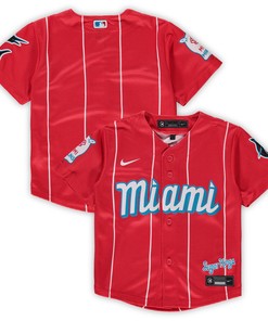 Miami Marlins Toddler 2021 Mlb City Connect Replica Team Jersey - Red Mlb