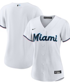 Miami Marlins Womens Replica Team Jersey - White Mlb