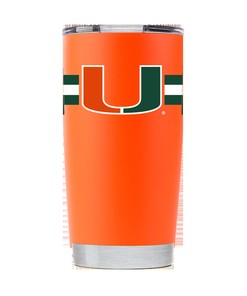 Miami Orange Striped Tumbler Gift for Fan