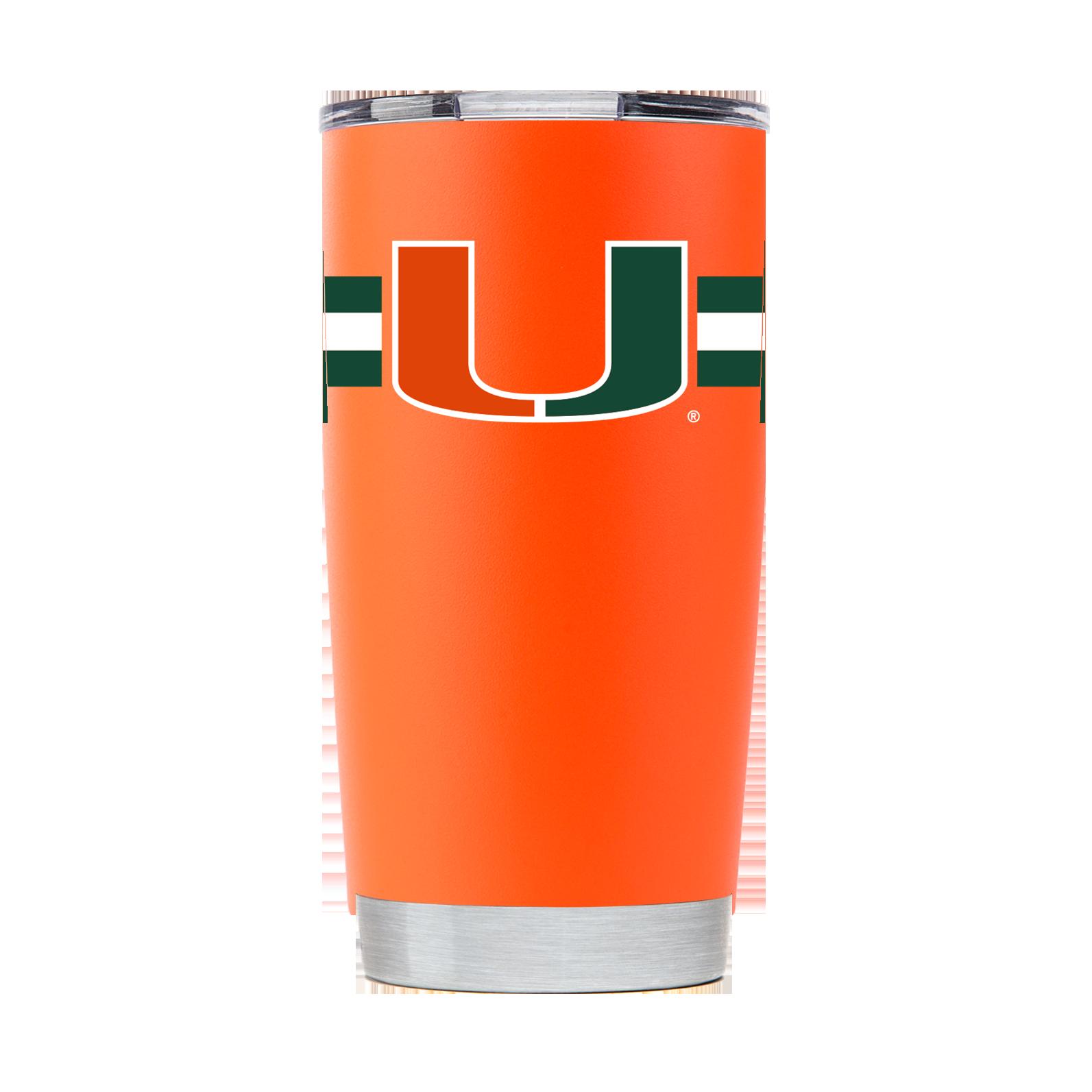 Miami Orange Striped Tumbler Gift for Fan