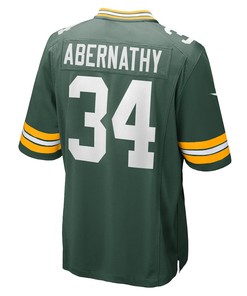 Micah Abernathy Green Bay Packers Game Player Jersey - Green