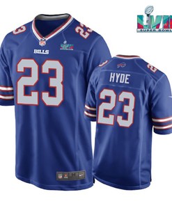 Micah Hyde 23 Buffalo Bills Super Bowl LVII Logo Game Player Men Jersey - Royal Jersey
