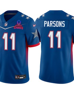Micah Parsons 11 Cowboys Pro Bowl 2023 Patch Men Jersey - Blue