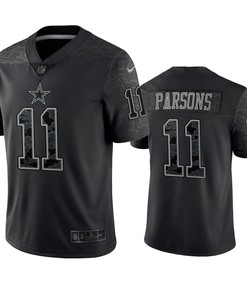 Micah Parsons 11 Dallas Cowboys Black Reflective Limited Jersey - Men