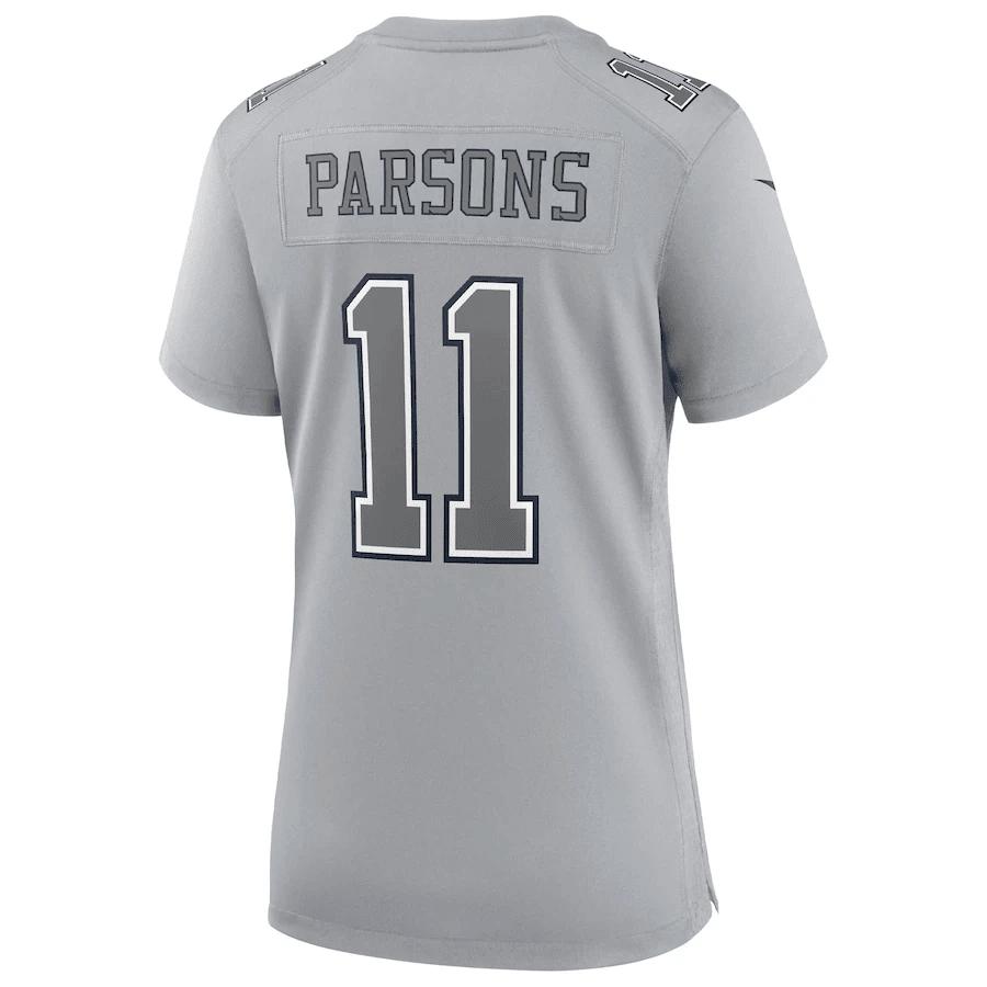 Micah Parsons 11 Dallas Cowboys Women's Atmosphere Fashion Game Jersey - Gray