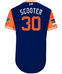 Michael Conforto Scooter New York Mets Majestic 2018 Mlb Little League Classic Jersey - Royal/orange