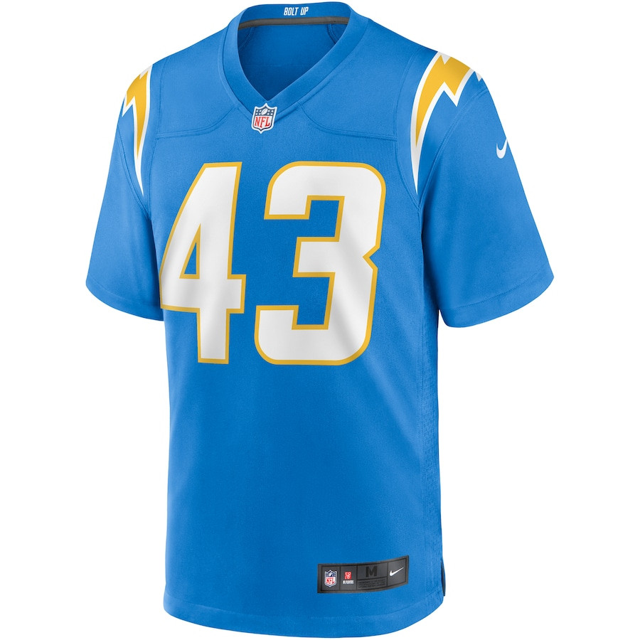 Michael Davis 43 Los Angeles Chargers Game Jersey - Powder Blue