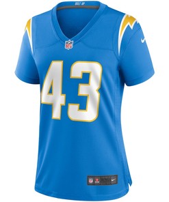 Michael Davis 43 Los Angeles Chargers Women's Game Jersey - Powder Blue