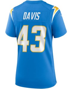 Michael Davis 43 Los Angeles Chargers Women's Game Jersey - Powder Blue