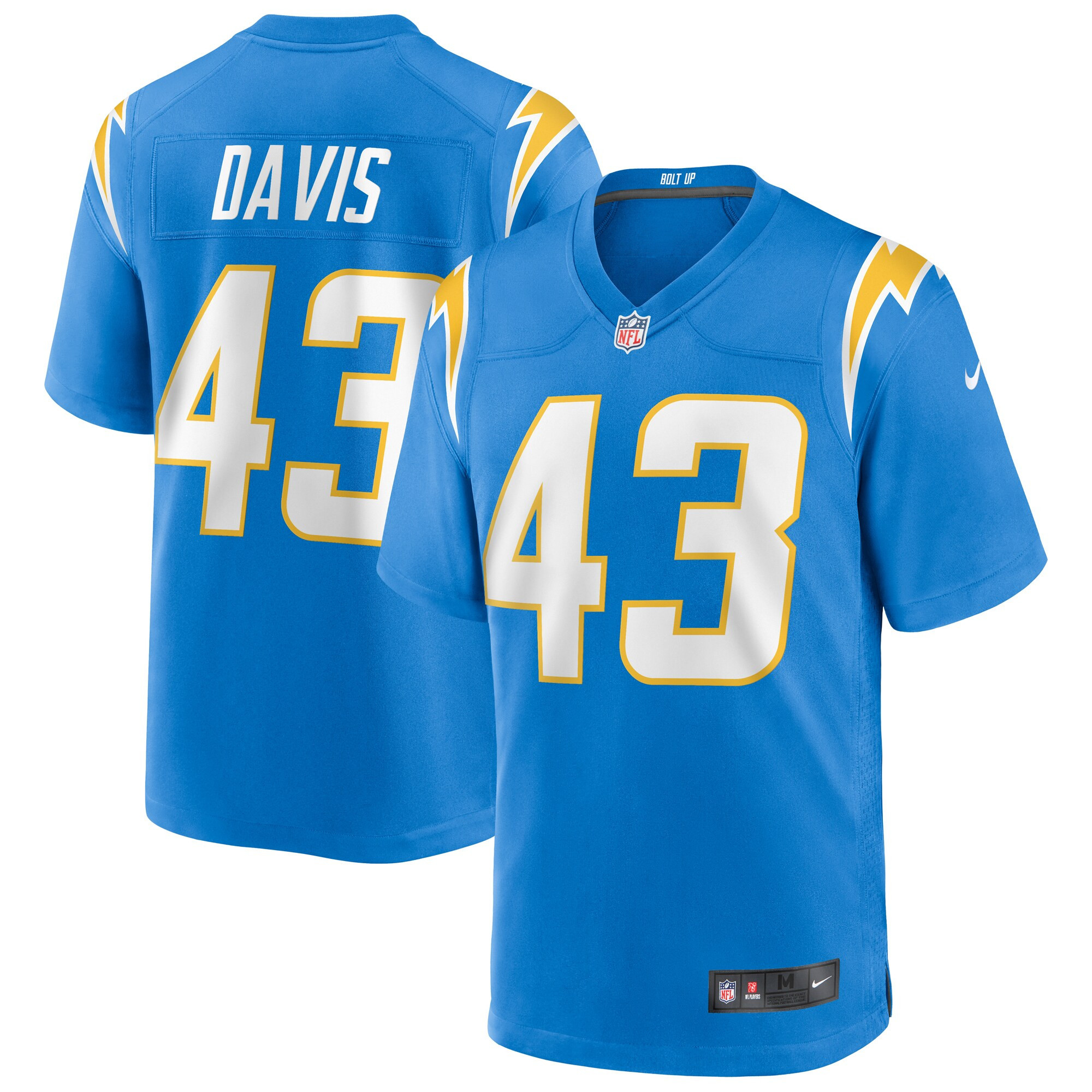 Michael Davis Los Angeles Chargers Game Jersey - Powder Blue Nfl