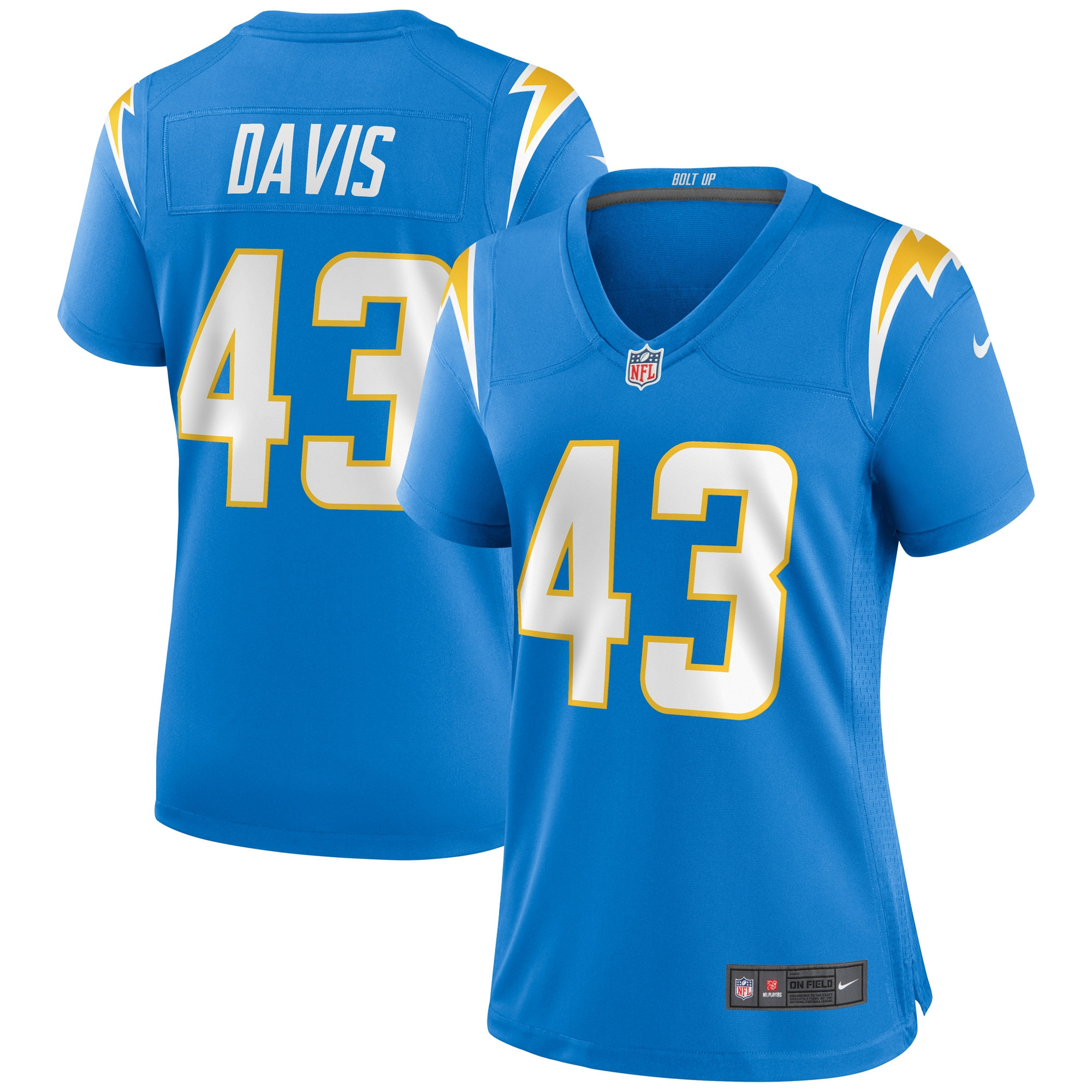Michael Davis Los Angeles Chargers Womens Game Jersey - Powder Blue Nfl