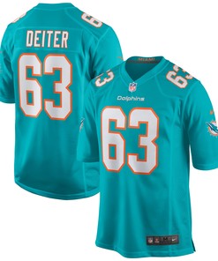 Michael Deiter Miami Dolphins Game Jersey - Aqua Nfl