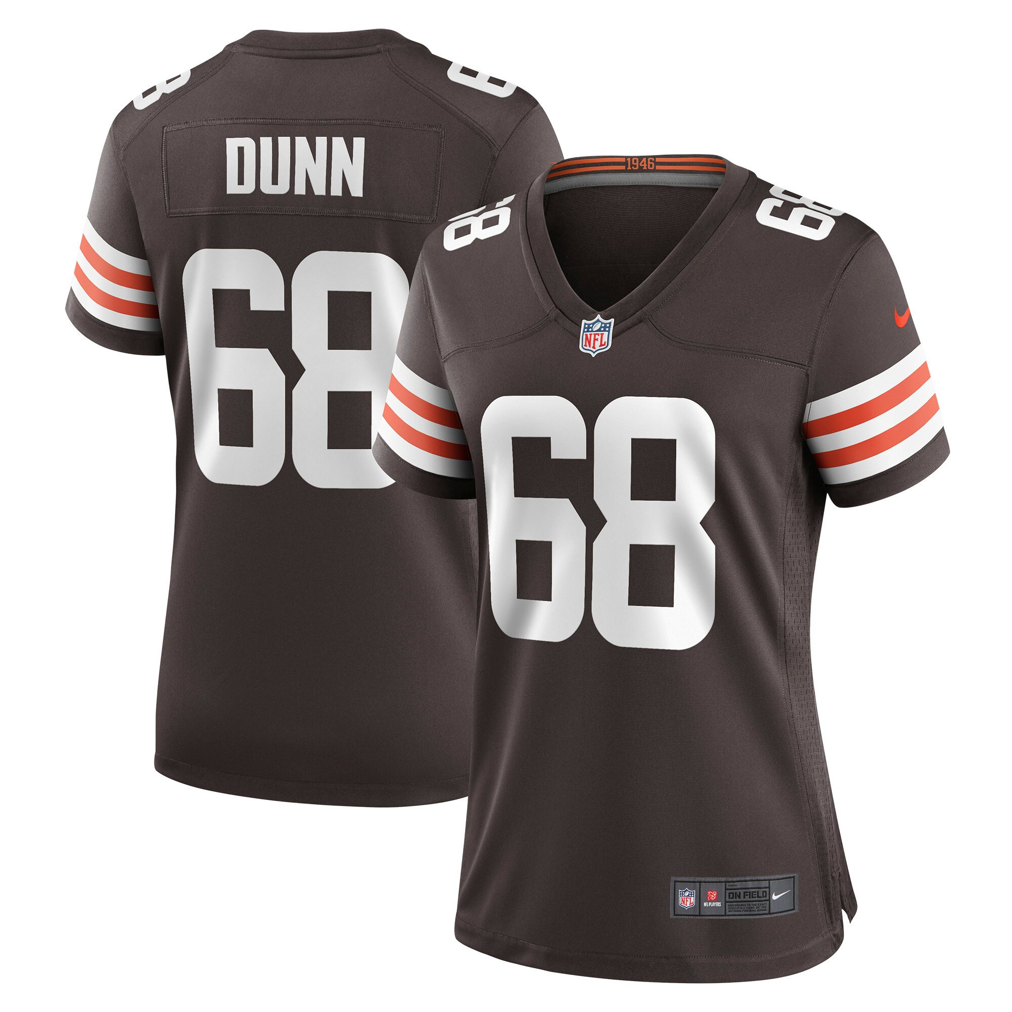 Michael Dunn Cleveland Browns Womens Game Jersey - Brown Nfl