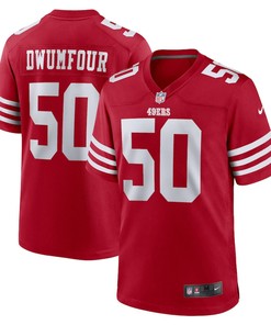 Michael Dwumfour 50 San Francisco 49ers Home Game Player Jersey - Scarlet