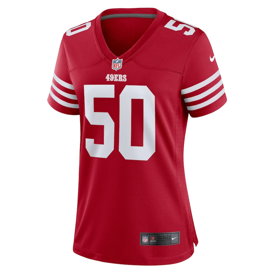 Michael Dwumfour 50 San Francisco 49ers Women's Home Game Player Jersey - Scarlet