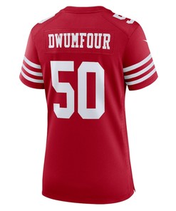 Michael Dwumfour 50 San Francisco 49ers Women's Home Game Player Jersey - Scarlet