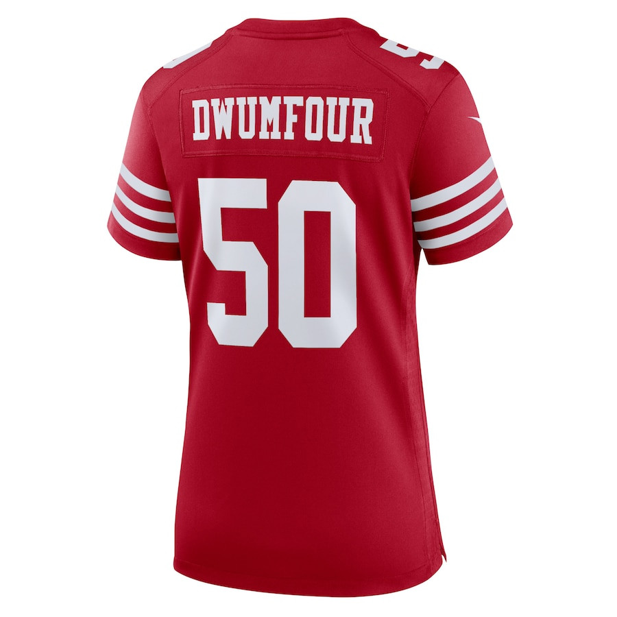 Michael Dwumfour 50 San Francisco 49ers Women's Home Game Player Jersey - Scarlet