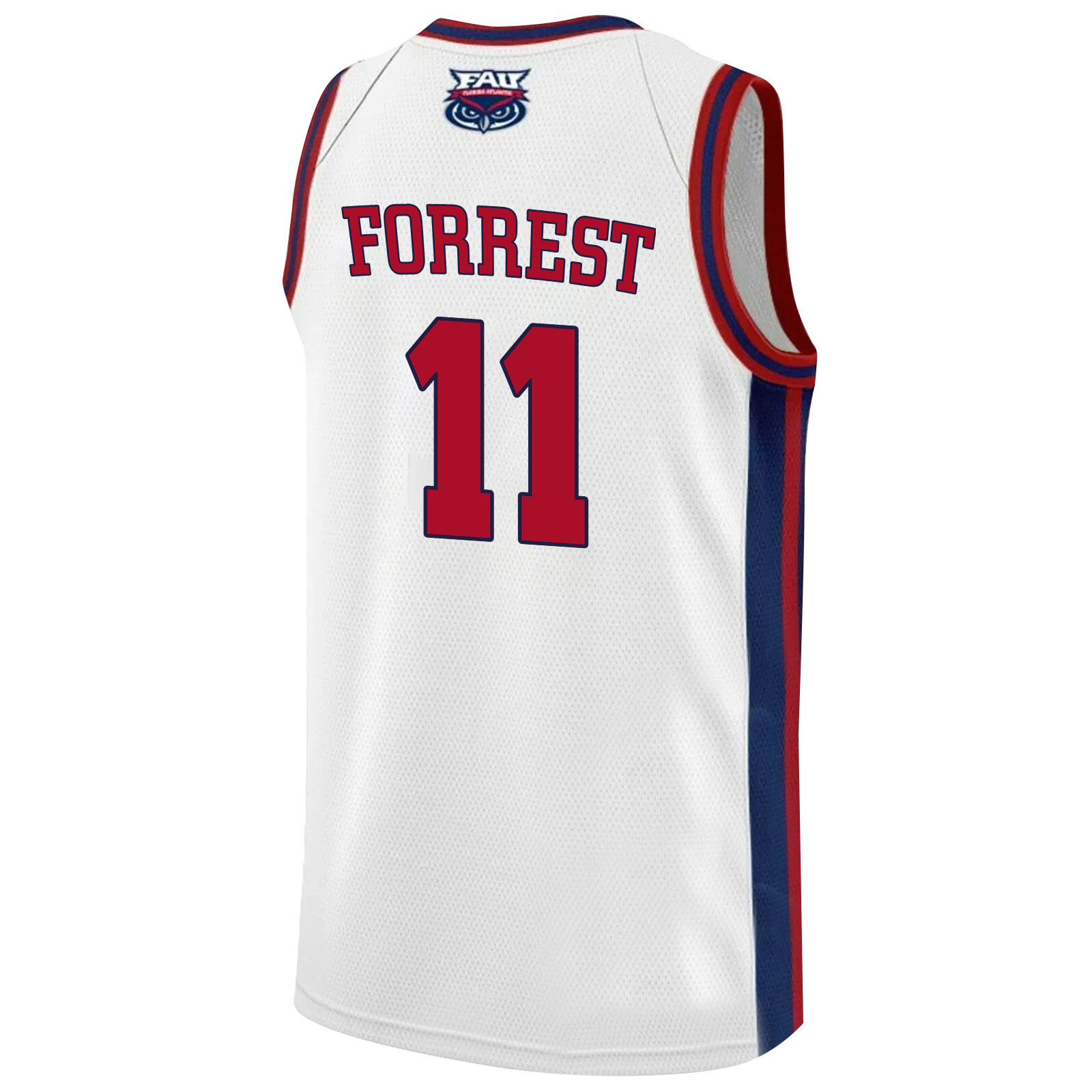 Michael Forrest 11 FAU Owls 2023 Final Four Basketball Men Jersey- White