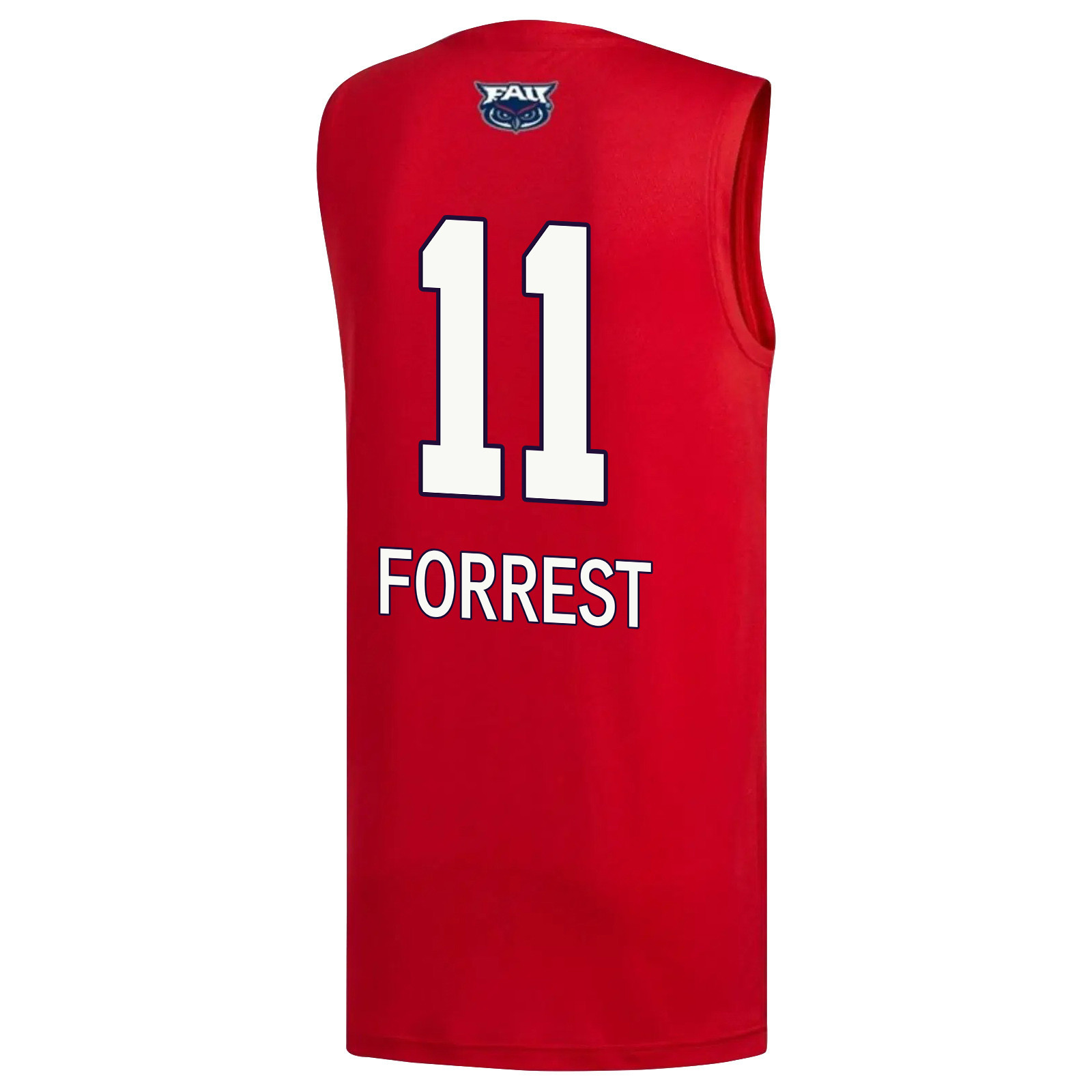 Michael Forrest 11 FAU Owls 2023 March Madness Basketball Men Jersey- Red