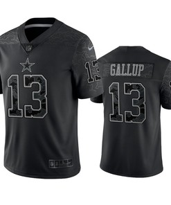 Michael Gallup 13 Dallas Cowboys Black Reflective Limited Jersey - Men