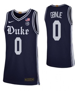 Michael Gbinije 0 Elite Duke Blue Devils Basketball Jersey Navy