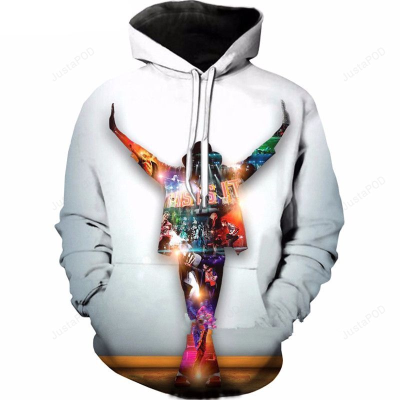 Michael Jackson Style 3 3D Hoodie Zip Hoodie