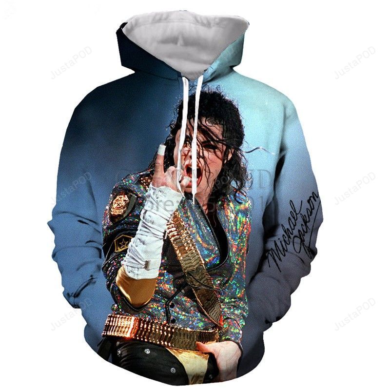 Michael Jackson Style 5 3D Hoodie Zip Hoodie