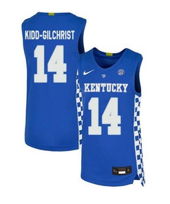 Michael Kidd-Gilchrist 14 Kentucky Wildcats Elite Basketball Men Jersey - Royal Blue