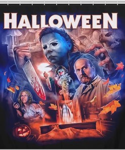 Michael Myers Halloween Heat Transfer Bathroom Shower Curtain