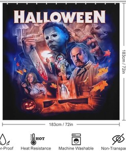 Michael Myers Halloween Heat Transfer Bathroom Shower Curtain