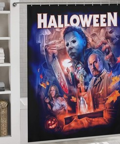 Michael Myers Halloween Heat Transfer Bathroom Shower Curtain