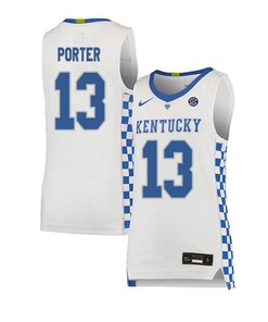 Michael Porter 13 Kentucky Wildcats Basketball Elite Men Jersey - White