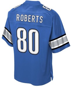 Michael Roberts Detroit Lions Nfl Pro Line Historic Logo Player Jersey - Blue