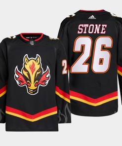 Michael Stone 26 Calgary Flames Black Jersey 2022-23 Blasty Alternate Primegreen