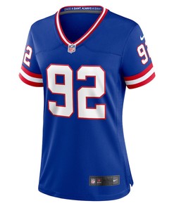 Michael Strahan 92 New York Giants Women's Classic Retired Player Game Jersey - Royal