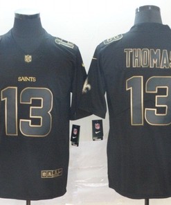 Michael Thomas #13 New Orleans Saints Nfl Explosion Legendary Gold Black Jersey