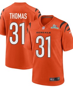 Michael Thomas 31 Cincinnati Bengals Super Bowl LVII Champions Men Alternate Game Jersey - Orange