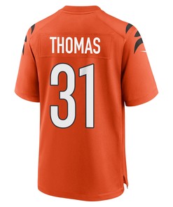 Michael Thomas 31 Cincinnati Bengals Super Bowl LVII Champions Men Alternate Game Jersey - Orange
