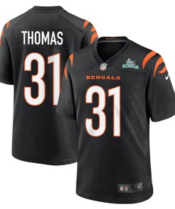 Michael Thomas 31 Cincinnati Bengals Super Bowl LVII Champions Men Game Jersey - Black