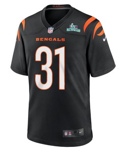 Michael Thomas 31 Cincinnati Bengals Super Bowl LVII Champions Men Game Jersey - Black
