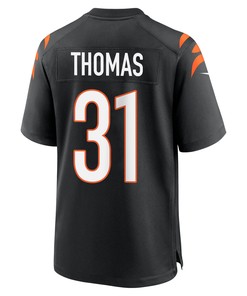 Michael Thomas 31 Cincinnati Bengals Super Bowl LVII Champions Men Game Jersey - Black