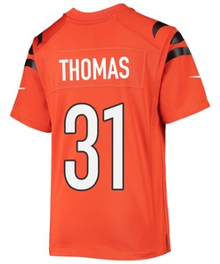 Michael Thomas 31 Cincinnati Bengals Super Bowl LVII Champions Youth Alternate Game Jersey - Black