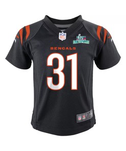 Michael Thomas 31 Cincinnati Bengals Super Bowl LVII Champions Youth Game Jersey - Black