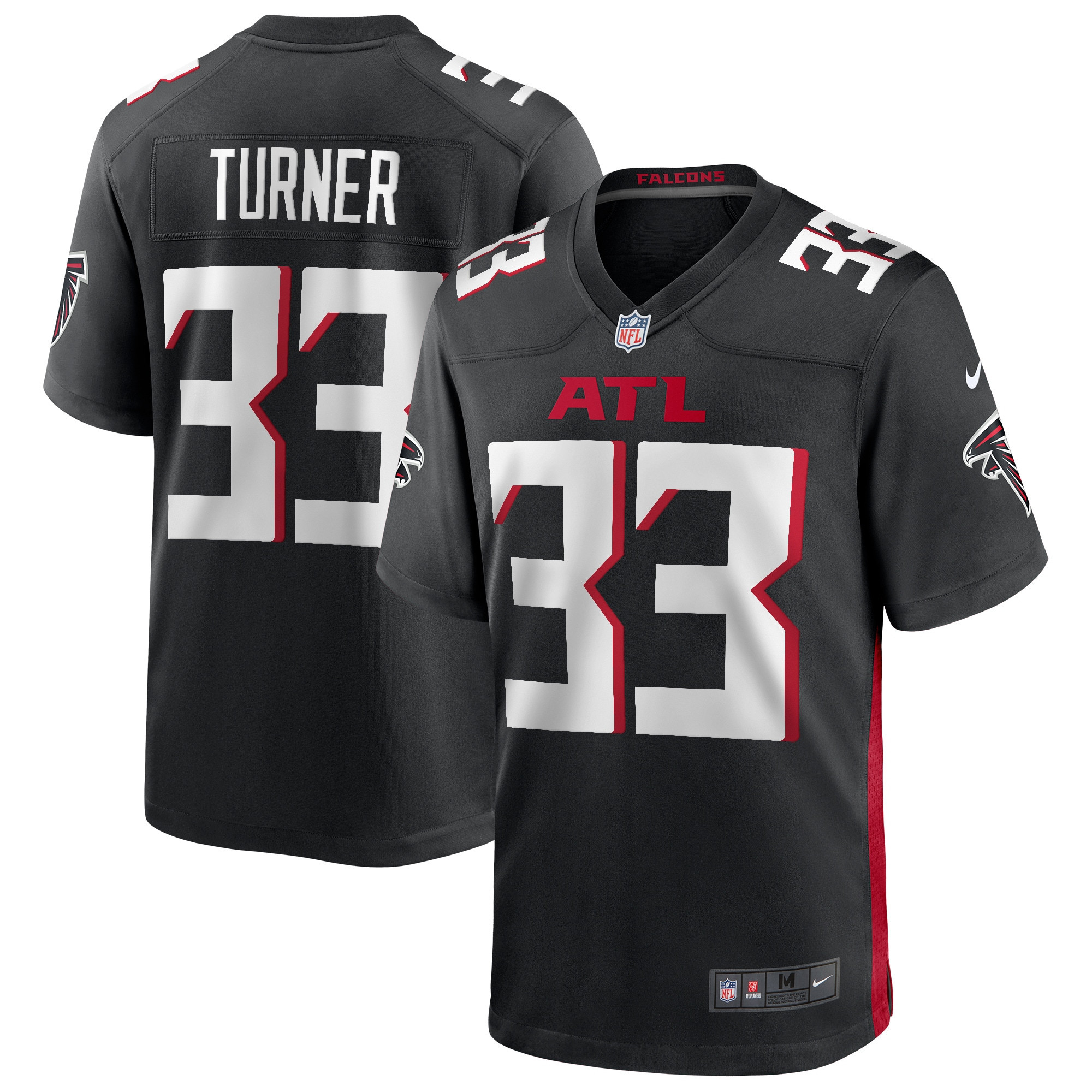 Michael Turner Atlanta Falcons Game Retired Player Jersey - Black Nfl