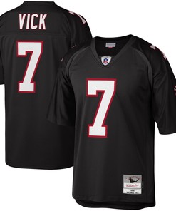 Michael Vick Atlanta Falcons Mitchell & Ness 2002 Authentic Throwback Retired Player Jersey - Black Nfl