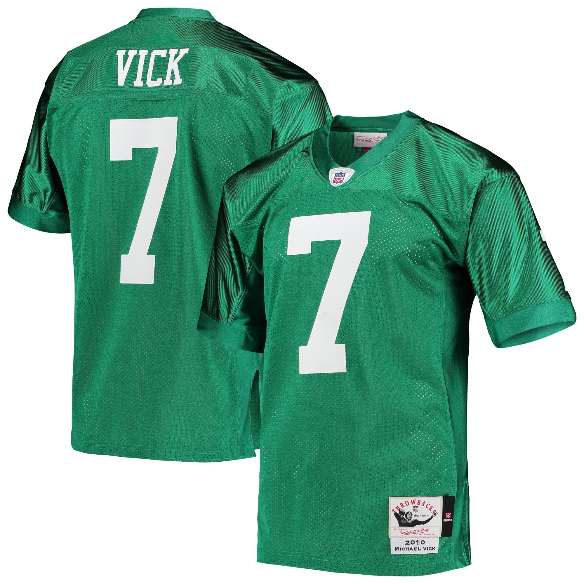 Michael Vick Philadelphia Eagles Mitchell & Ness 2010 Authentic Throwback Retired Player Jersey - Kelly Green Nfl