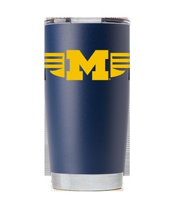 Michigan Navy Tumbler with Stripes Gift for Fan