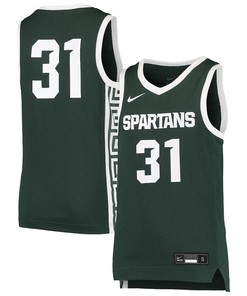 Michigan State Spartans 31 Team Basketball Youth Jersey - Green